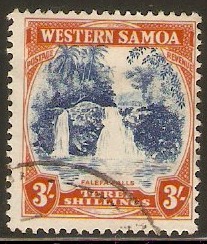 Samoa 1935 3s Blue and brown-orange. SG188.